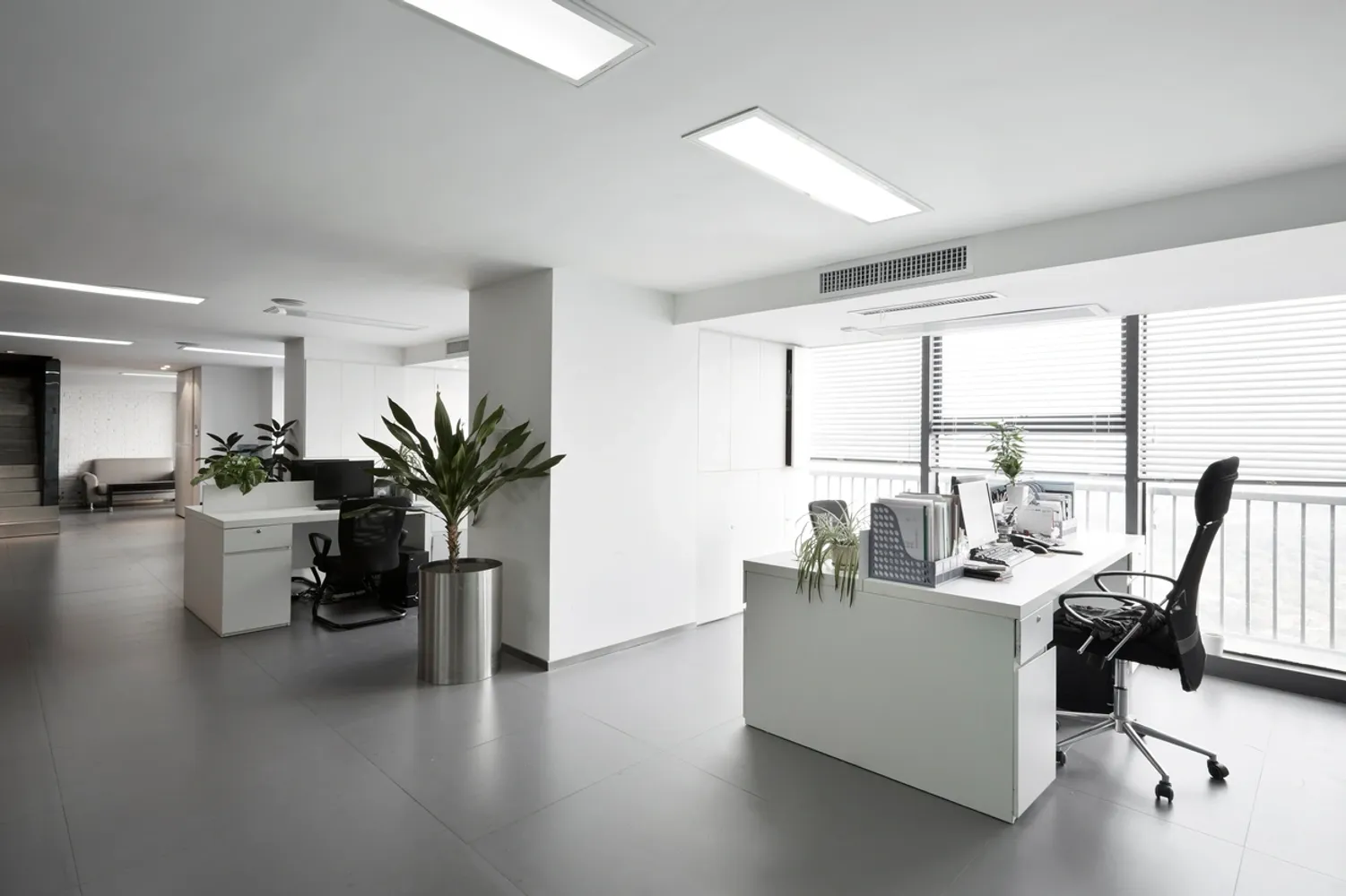 Pristine office space cleaned by WAAH Cleaning Services